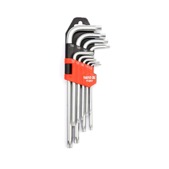 Torx kulcs készlet 9 részes T10-T50 CrV YATO