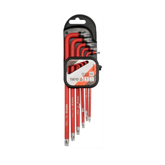 Torx kulcs készlet 9 részes T10-T50 S2 YATO