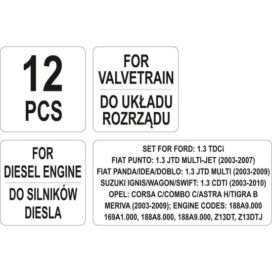 Yato dízelmotor vezérlés rögzítő klt., Opel-Suzuki-Fiat