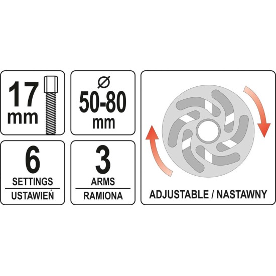 Univerzális vezérműtengely lehúzó 17mm YATO