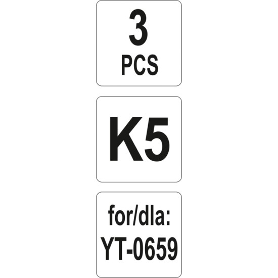 Tartalék pengék YT-0659 szélvédőkivágó késhez (3 db/cs) YATO