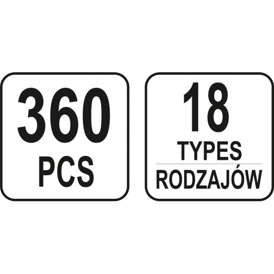 Műanyag patent készlet 360 részes Toyota / Lexus YATO