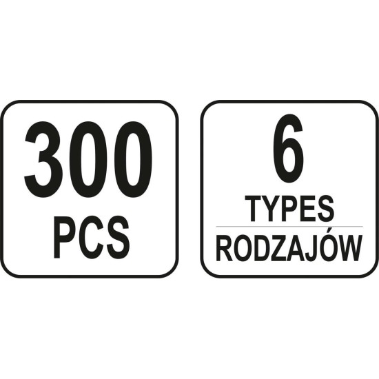 Műanyag patent készlet 300 részes Opel YATO