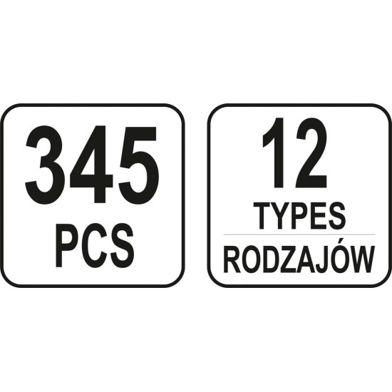 Műanyag patent készlet 345 részes Peugeot YATO
