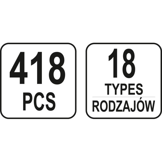 Műanyag patent készlet 418 részes Honda YATO