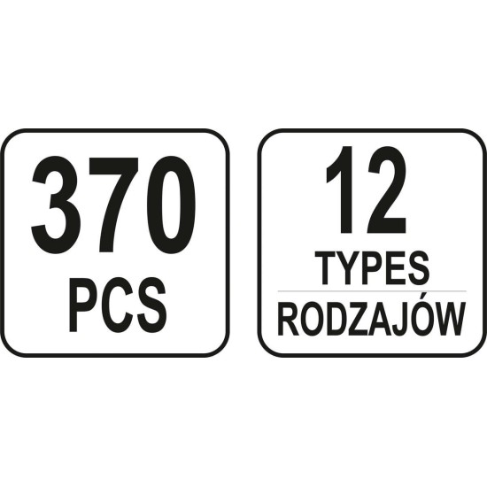 Műanyag patent készlet 370 részes Mitsubishi YATO