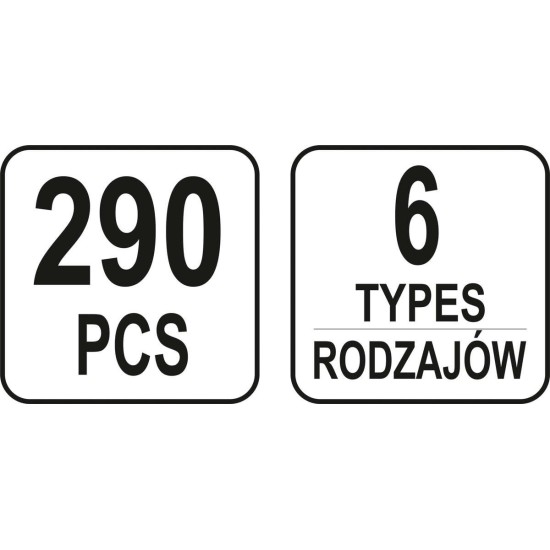 Műanyag patent készlet 290 részes BMW YATO