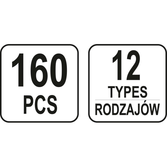 Műanyag patent készlet 160 részes Audi YATO