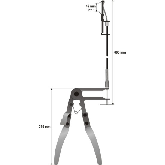 Fogó flexibilis bowdenes vízcsőbilincshez YATO