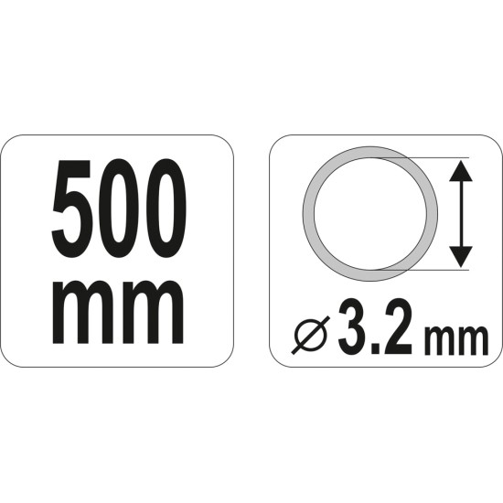 Karos zsírzóhoz tömlő 500 mm YATO