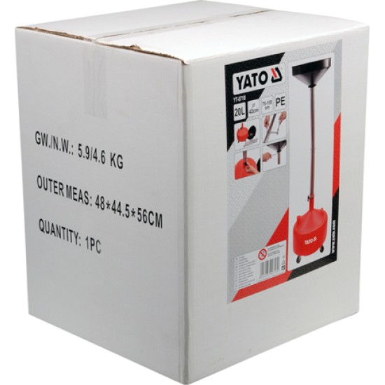 Olajleeresztő tartály 20 l PE YATO