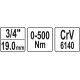 Nyomatékkulcs 3/4" 0-500 Nm CrV YATO