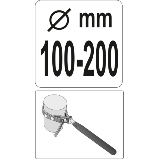 Olajszűrő leszedő szalagos 100-200 mm YATO