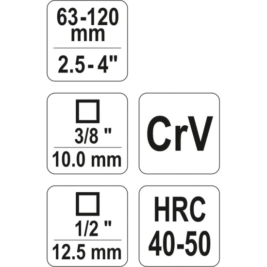 Olajszűrő leszedő 3 körmös 63-120 mm YATO