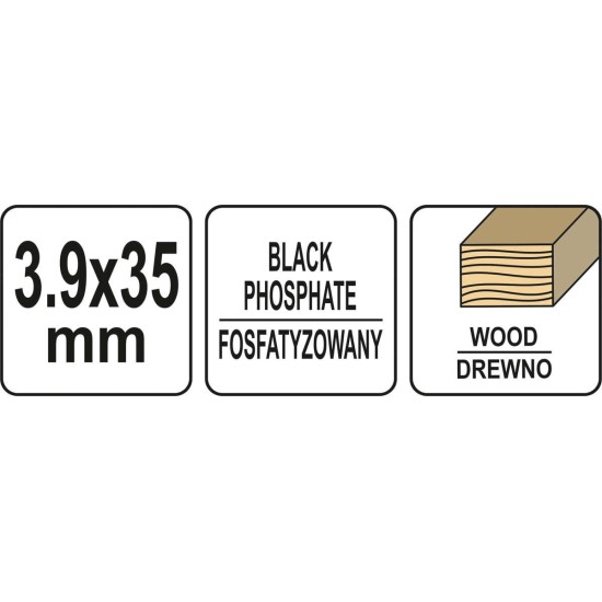 Szalagtáras gipszkarton csavar fához 3,5 x 35 mm (1000 db/cs) YATO