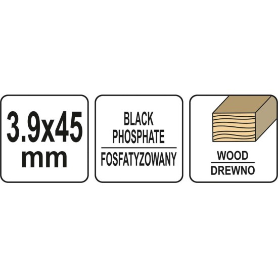 Szalagtáras gipszkarton csavar fához 3,5 x 45 mm (1000 db/cs) YATO
