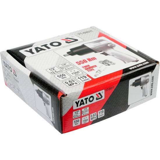 Pneumatikus ütvecsavarozó 1/2" 550 Nm YATO