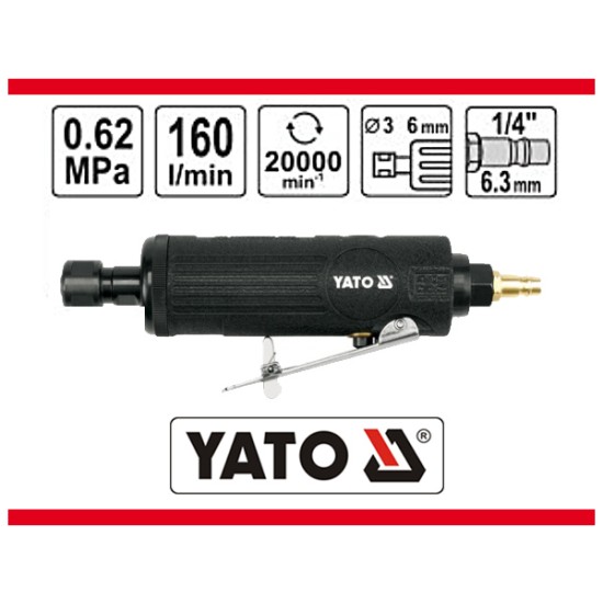 Pneumatikus egyenes csiszoló 1/4" 160 l/min YATO