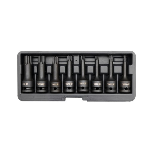 Gépi bit Torx dugókulcs készlet 8 részes 1/2": T30-T80 YATO