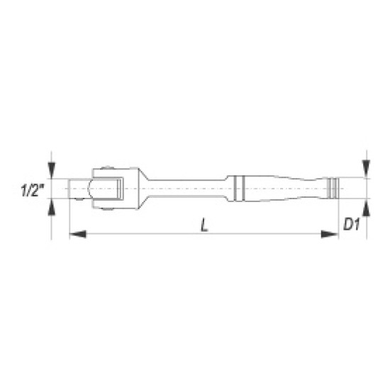 Hajtókar 1/2" csuklós 360 mm CrV YATO