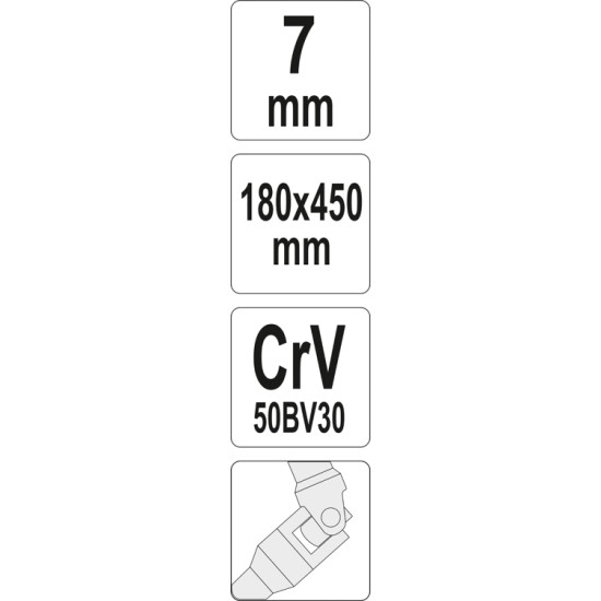 YATO Csuklós T-kulcs CrV  7 mm