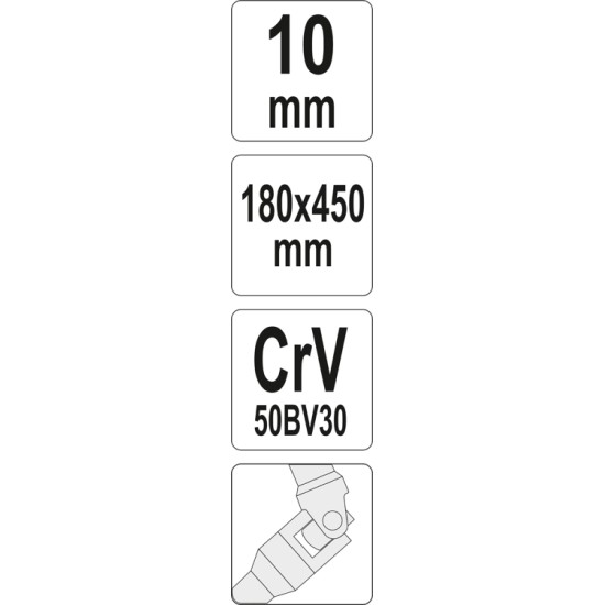 Csuklós T-kulcs 10 mm / 450 mm CrV YATO