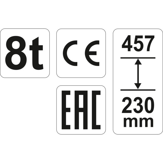 Hidraulikus emelő 8t YATO