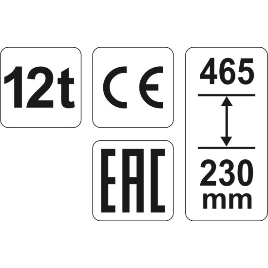 Hidraulikus emelő 12t YATO