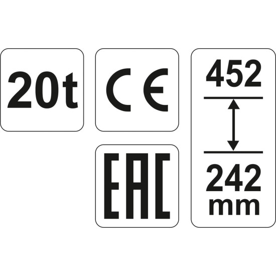 Hidraulikus emelő 20t YATO