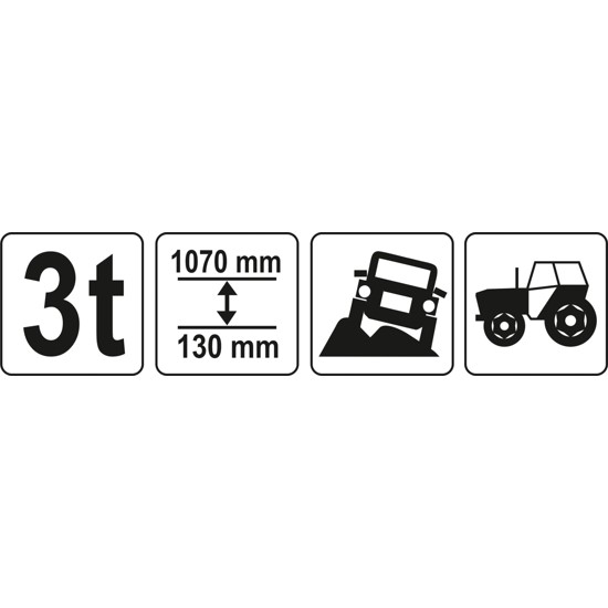 Fogasléces emelő 3,0 t 130-1070 mm YATO