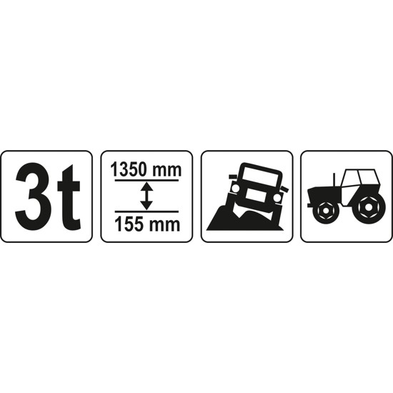 Fogasléces emelő 3,0 t 155-1350 mm YATO