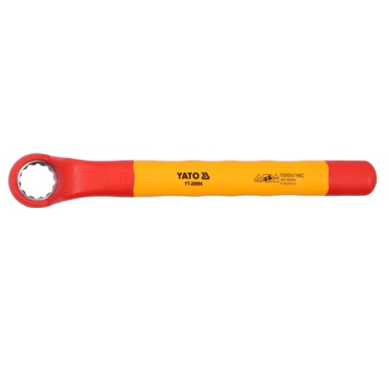 Hajlított csillagkulcs 21 mm / 245 mm 1000 V-ig szigetelt CrV YATO
