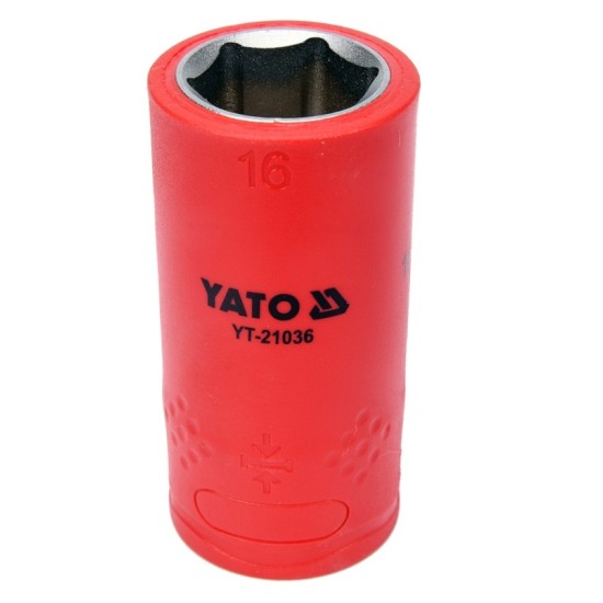Dugókulcs 1/2" 16 mm 1000 V-ig szigetelt YATO