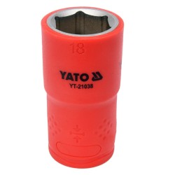 Dugókulcs 1/2" 18 mm 1000 V-ig szigetelt YATO