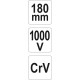 Oldalcsípő fogó 180 mm 1000 V-ig szigetelt YATO