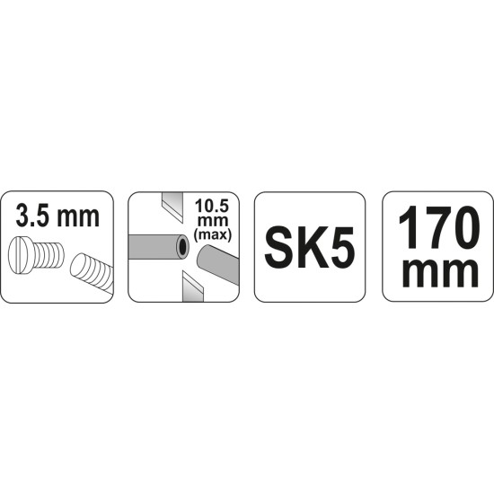 Kábelvágó fogó 170 mm (10,5 mm2-ig és csavart 3,5 mm-ig) YATO