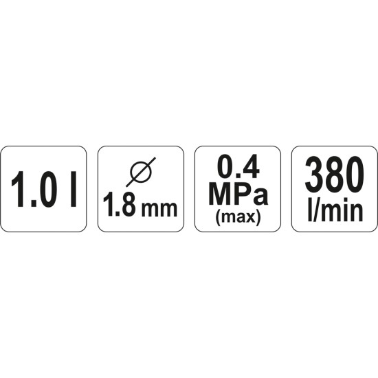 Alsótartályos festékszórópisztoly 1000 ml YATO