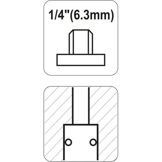 Pneumatikus gyorscsatlakozó 1/4" menetes YATO