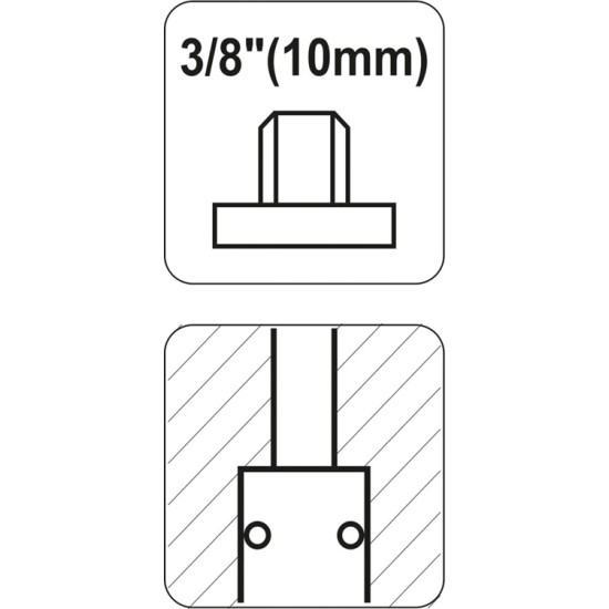 Pneumatikus gyorscsatlakozó 3/8" menetes YATO