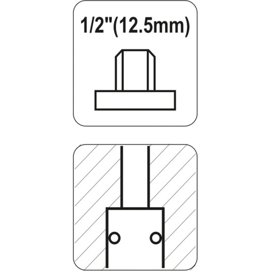 Pneumatikus gyorscsatlakozó 1/2" menetes YATO