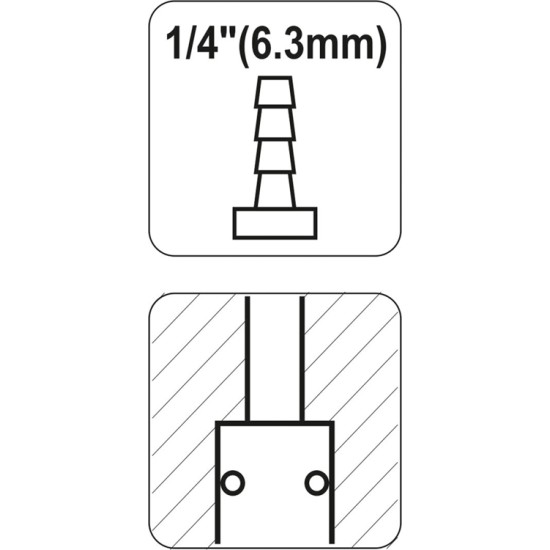 Pneumatikus gyorscsatlakozó 1/4" tömlővéges YATO