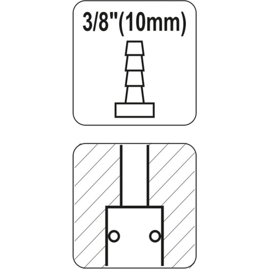 Pneumatikus gyorscsatlakozó 3/8" tömlővéges YATO