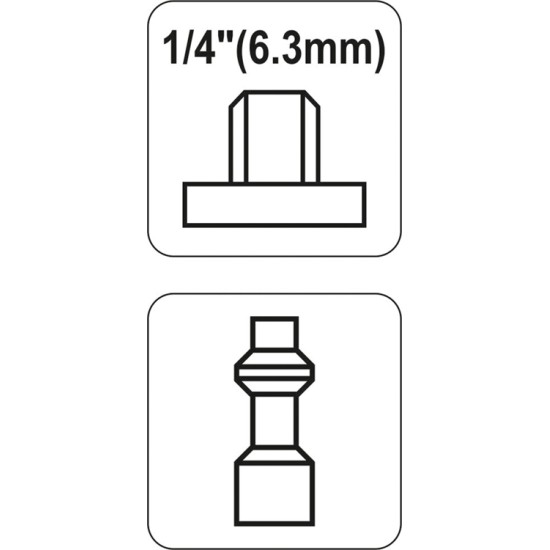 Pneumatikus tömlővég 1/4" menetes YATO