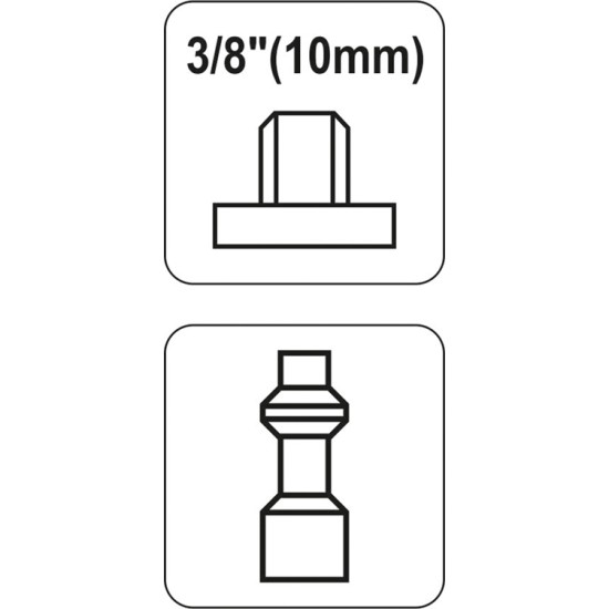 Pneumatikus tömlővég 3/8" menetes YATO Pneumatikus tömlővég 3/8" menetes YATO
