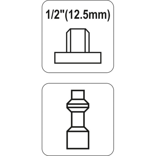 Pneumatikus tömlővég 1/2" menetes YATO