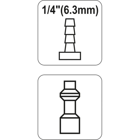Tömlővég 1/4" csőcsatlakozó YATO