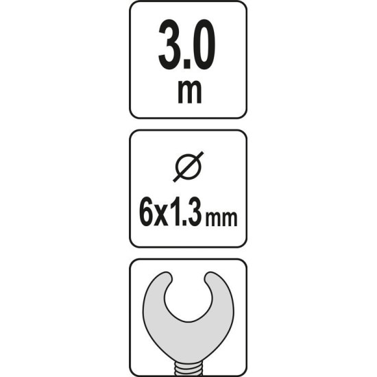 Csőtisztító spirál 6 mm 3 m YATO