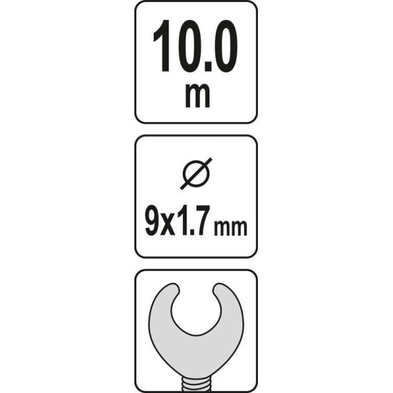 Csőtisztító spirál 9 mm 10 m YATO