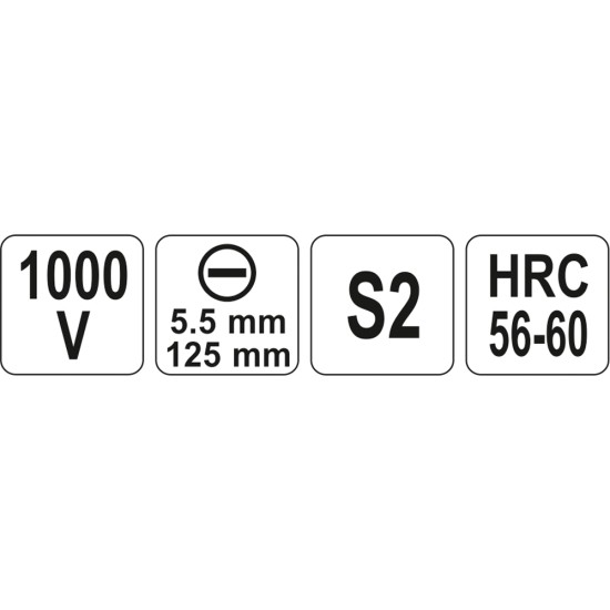 Csavarhúzó 5,5 x 125 mm 1000 V-ig szigetelt YATO Csavarhúzó 5,5 x 125 mm 1000 V-ig szigetelt YATO