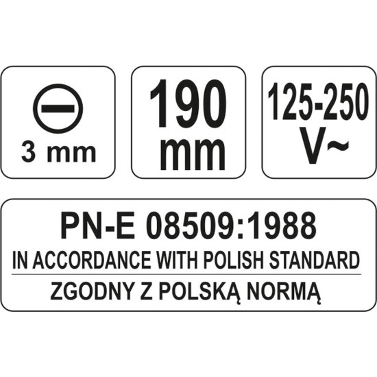Fázisceruza 190 mm YATO